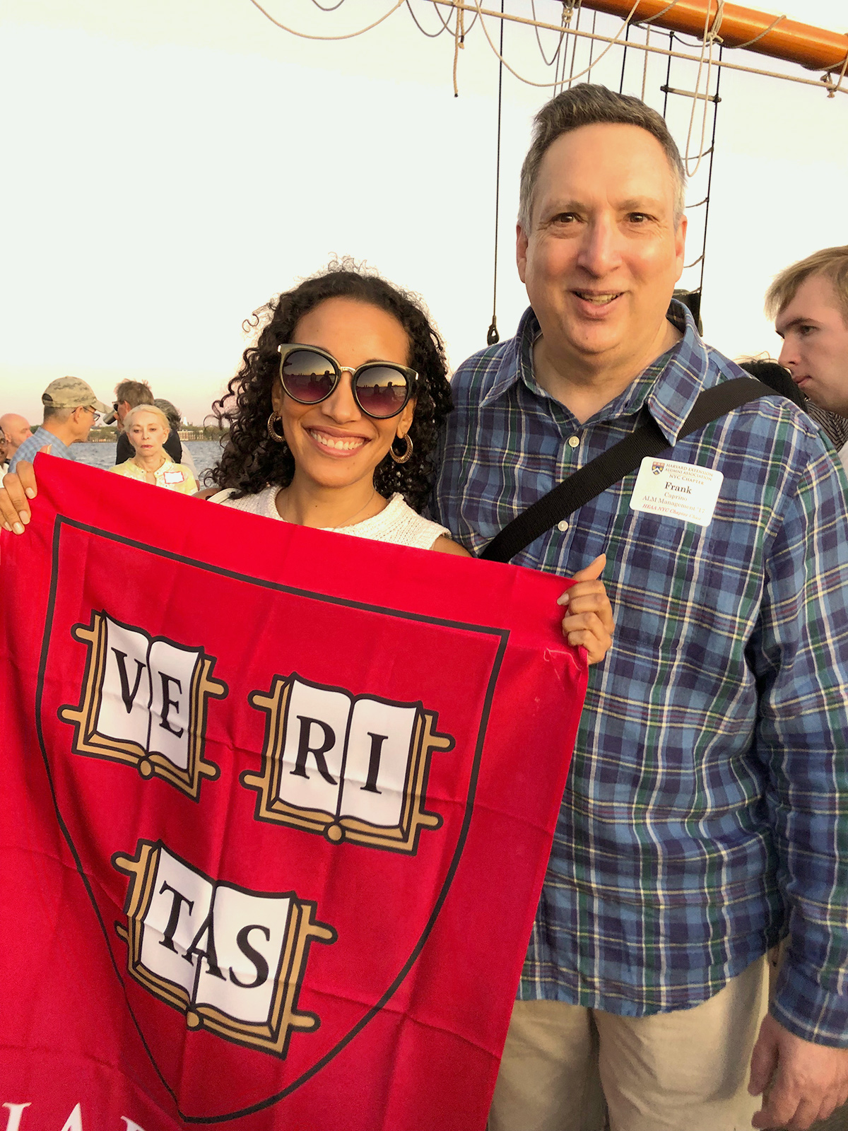 HEAA alumni at an event on a boat